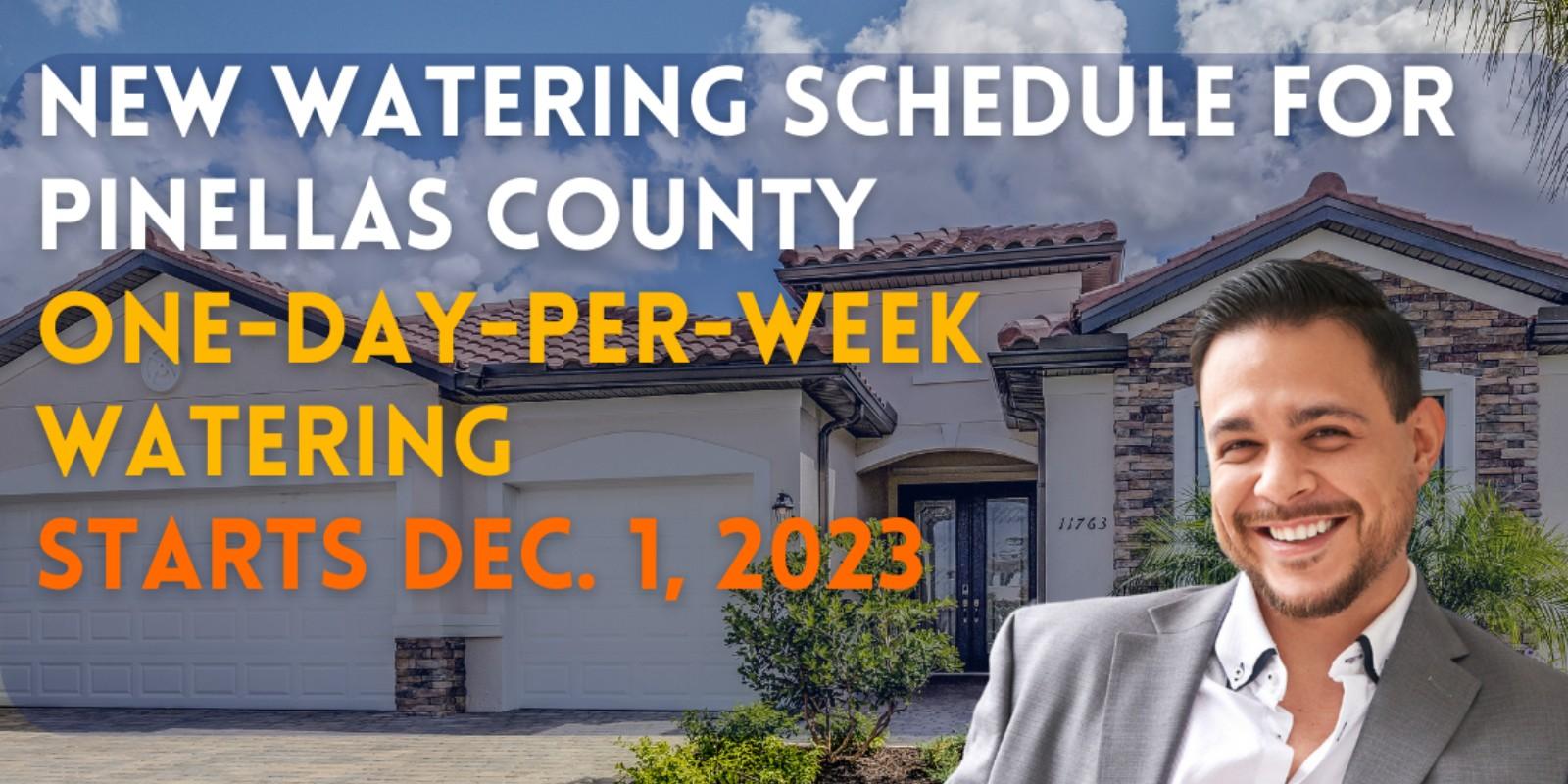 Important Water Conservation Measures for Pinellas County - New Watering Schedule Effective Dec. 1, 2023
